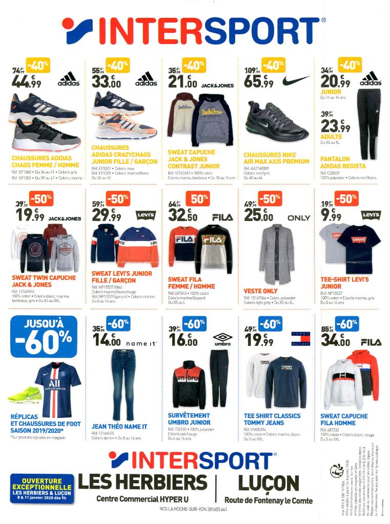 horaire intersport tours